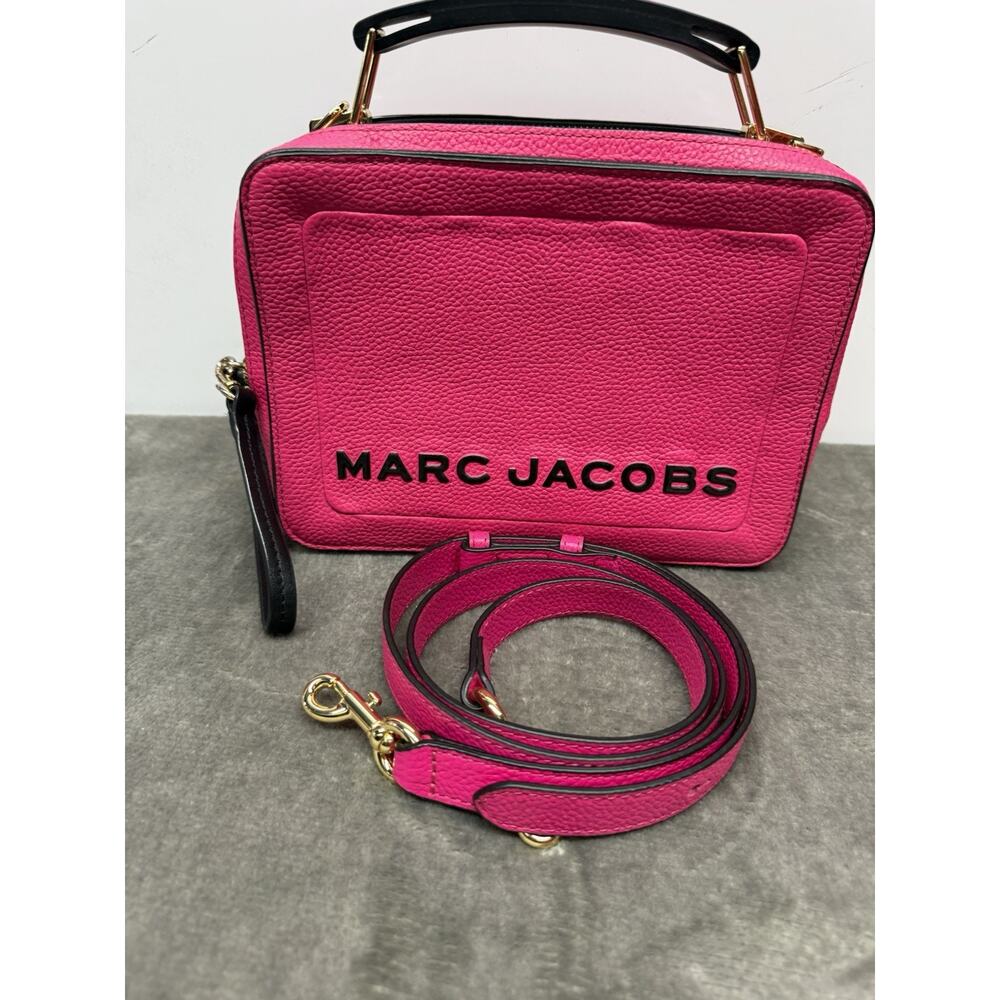 Marc Jacobs The Box 20 Diva Pink Leather Crossbody Top Handle Bag - Picture 4 of 15